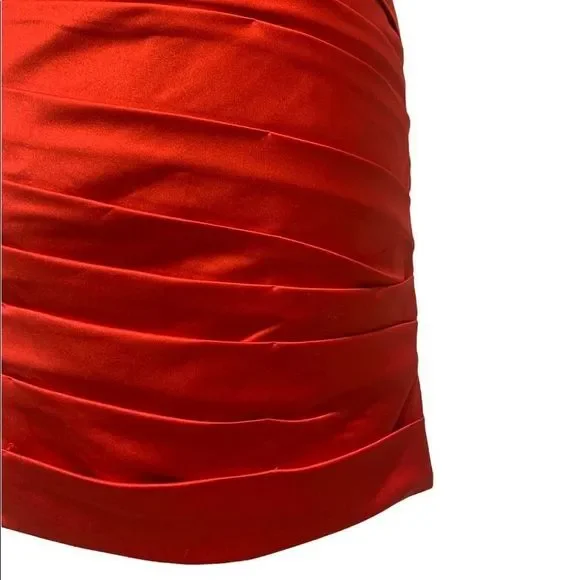 Pretty Maids | Red Strapless Ruffle Dress - Picture 2 of 6